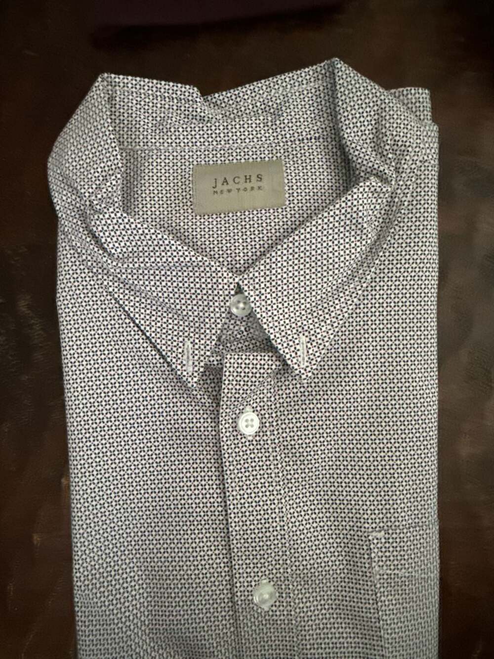 JACHS NEW YORK Mens Geometric Print Button Down Shirt